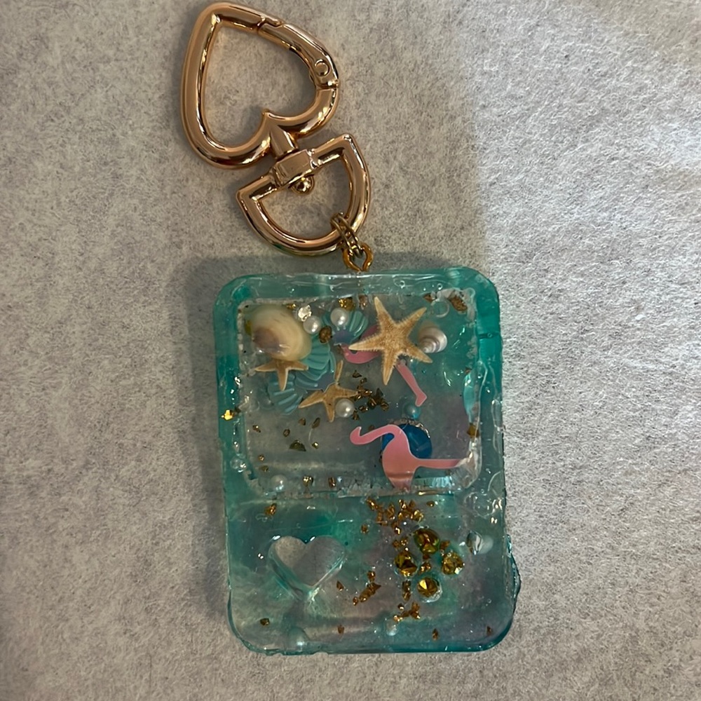 Tropical flamingo 🦩 shaker keychains